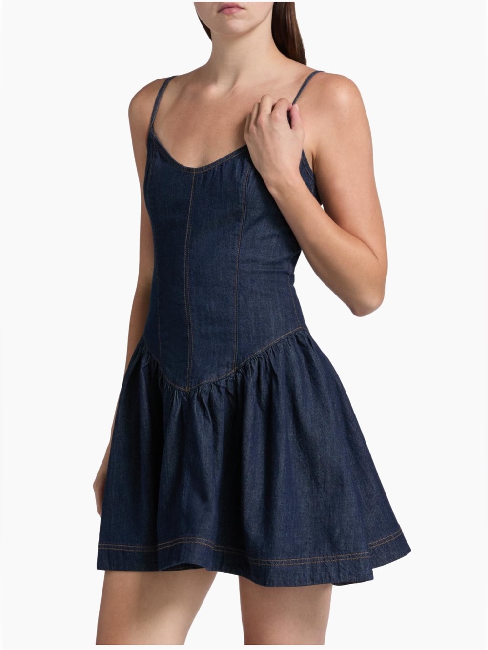 REFORMATION - Lottie Blue Denim Minidress.  Size US4